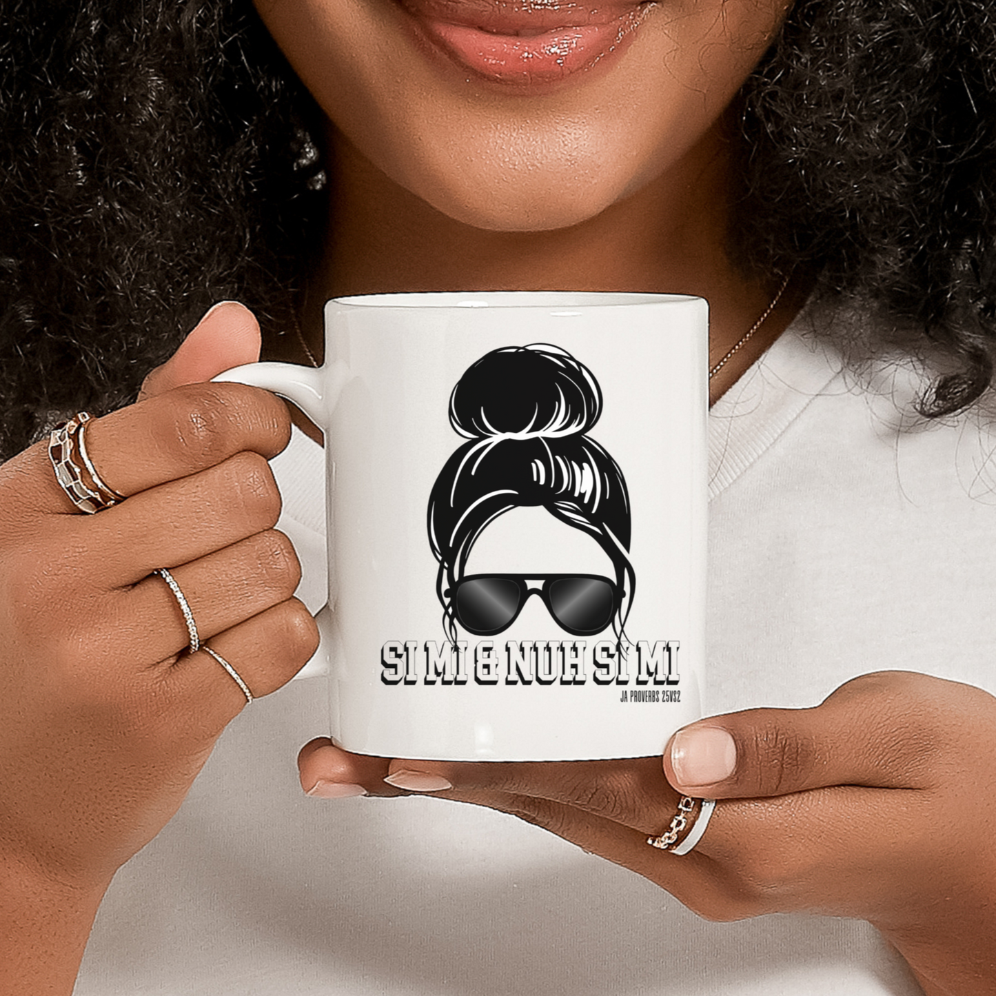 Si Mi & Nuh Si Mi Mug: Funny Jamaican Patois Coffee Cup