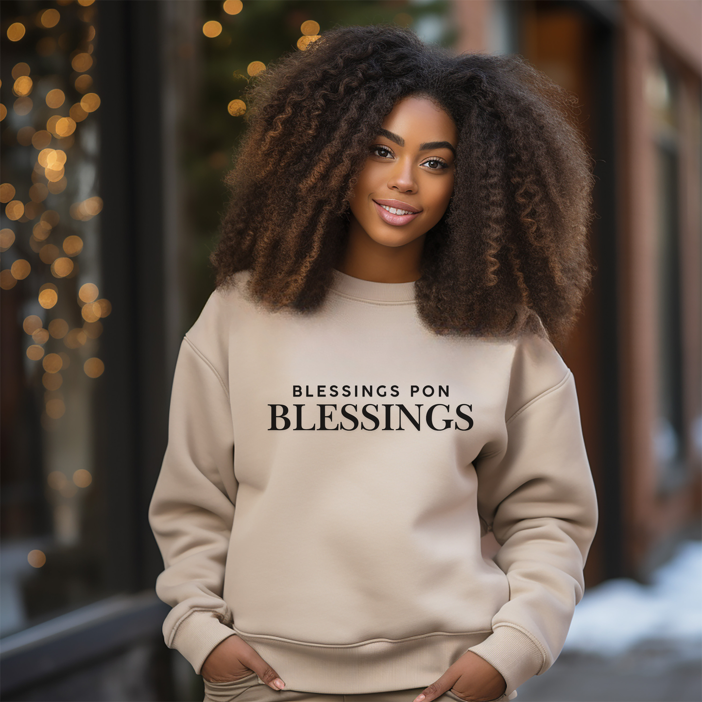 Blessings Pon Blessings – Jamaican Patois Unisex Sweatshirt | Yawd Threads