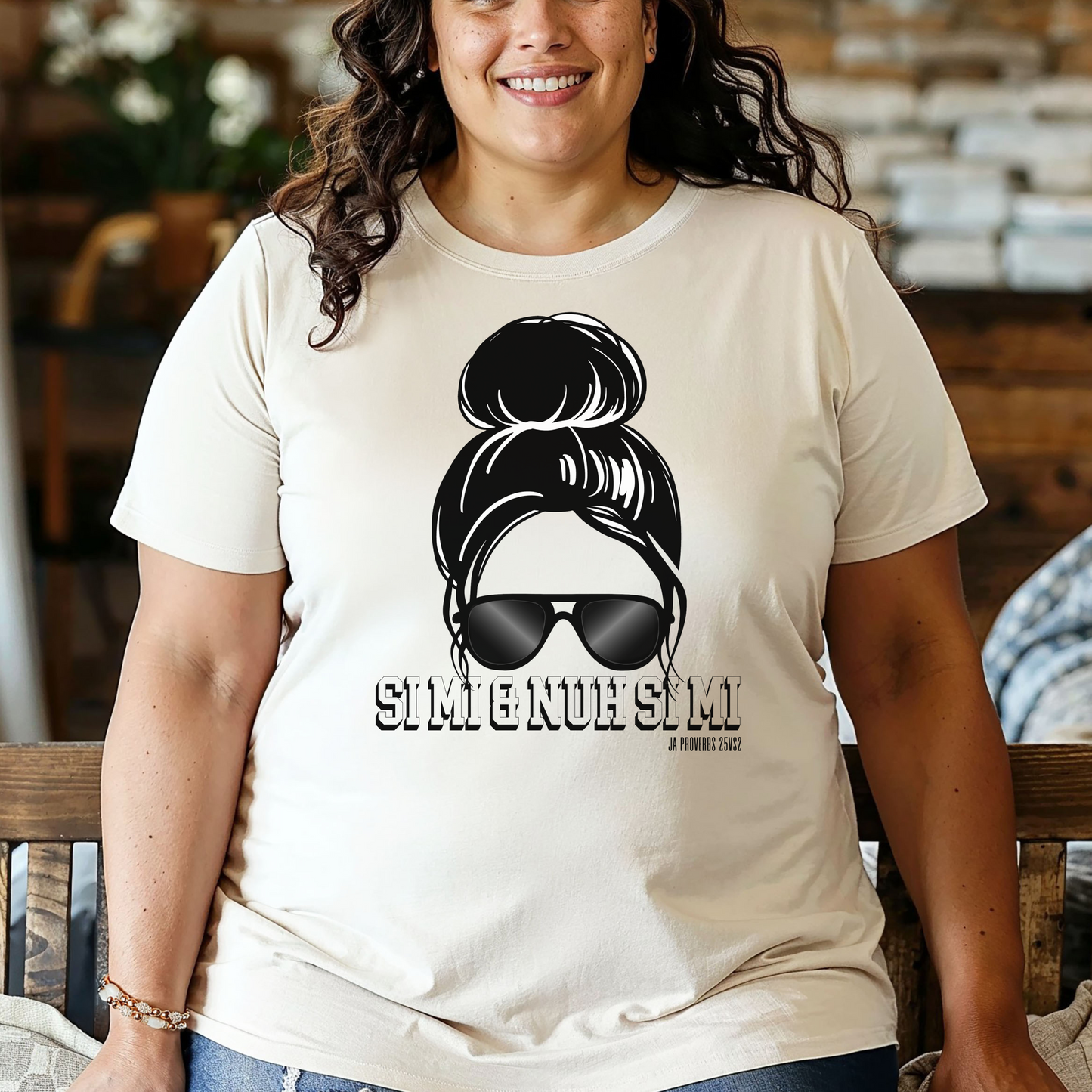 Si Mi & Nuh Si Mi T-Shirt | Caribbean Streetwear Top | Dancehall Festival Outfit | Roots Culture Tee